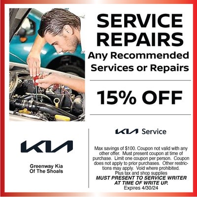 15% Recommended Services or Repairs