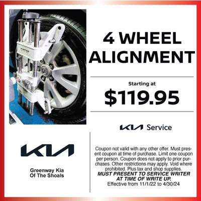 Schedule a 4 Wheel Alignment today!